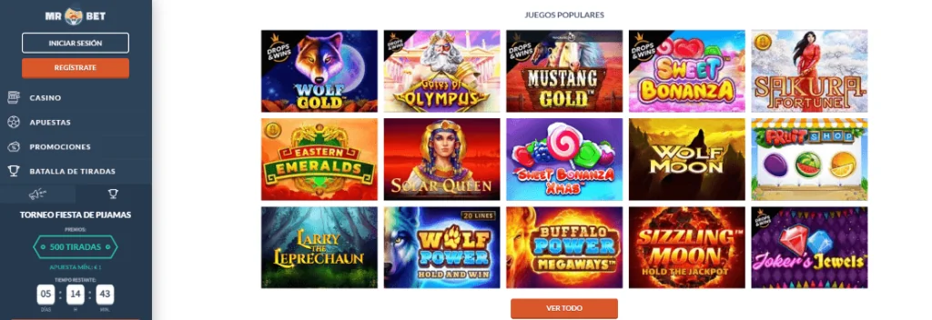 Tipos de Juegos de Casino Mr. Bet Casino